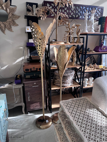 2 Coil Leaf Standing Lamp