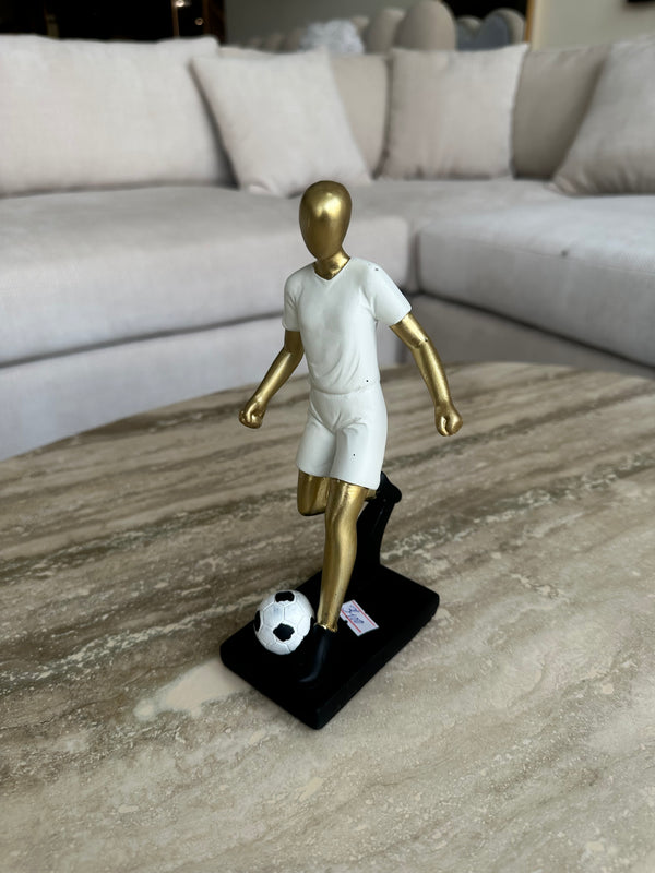 Foot baller Sculpture White
