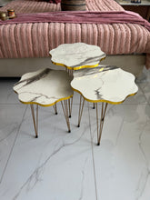 Star white Gold nesting table set of 3