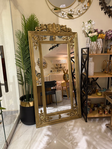Havel gold carved standing mirror