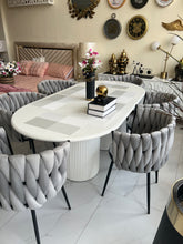 Grey pearl dining table