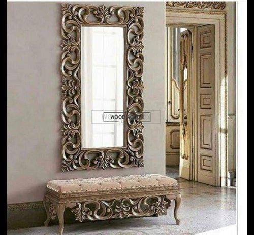 Annabella Seater And Mirror Golden