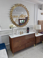 Briana Dressing Table Brown With White Top
