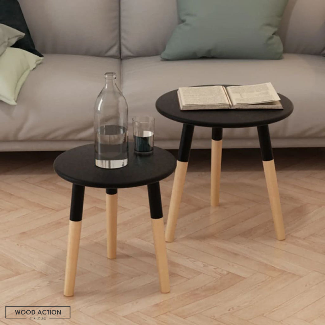 Kepooman Nesting Table Black