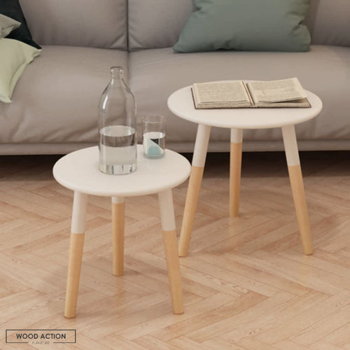 Kepooman Nesting Table White