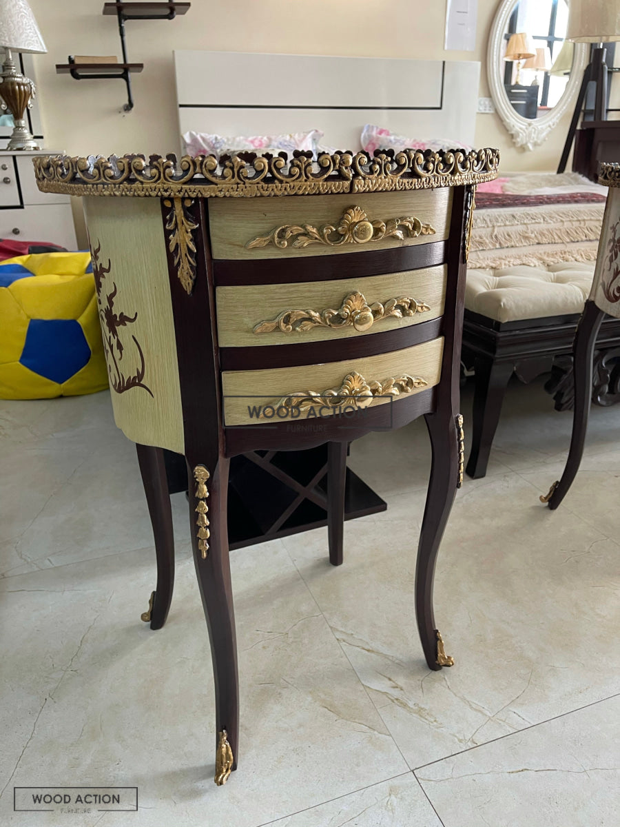 Lavinia Victorian Table Off White Living Room