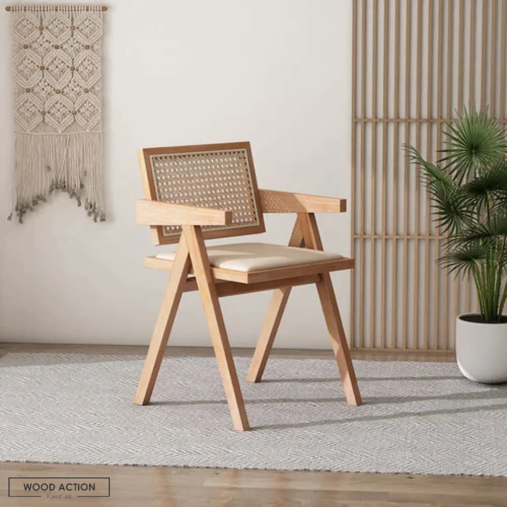 Rattan cane chair – Wood Action