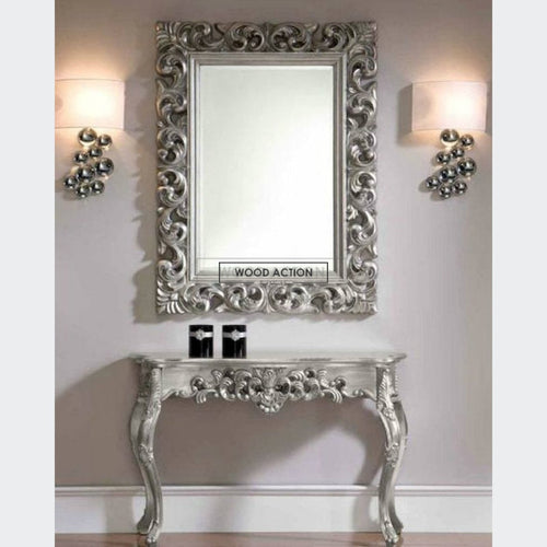 Silver Eye Mirror Console
