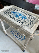 Sofia Blue And White Detachable Wooden Trolley