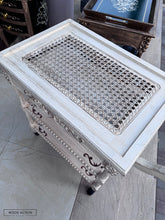 White Cane Wooden Trolley