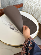 Leatherite Table mat Dark Brown 006