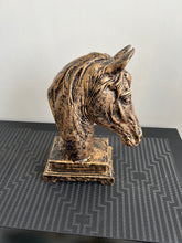 Horse Head Sculpture Antique Gold