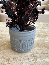 Black Eucalyptus with Grey Planter