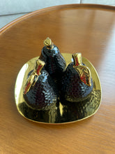Gold Tray with Black Pears