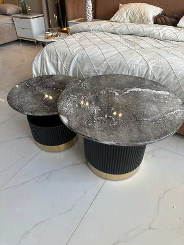 Marble Texture Paris Coffee table set of 2