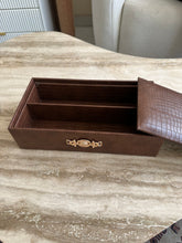 Cutlery Box Leather Brown
