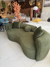 Dark Green Isle curved sofa