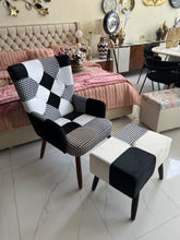 Avacardo Patchwork chair with Large stool