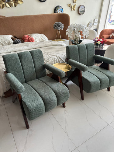 Olive Green luxx chair Pair