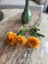 Orange Silk Dahlia Flower Stem