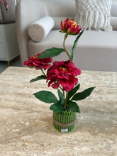 Dahlia Flower Standing Bunch Maroon