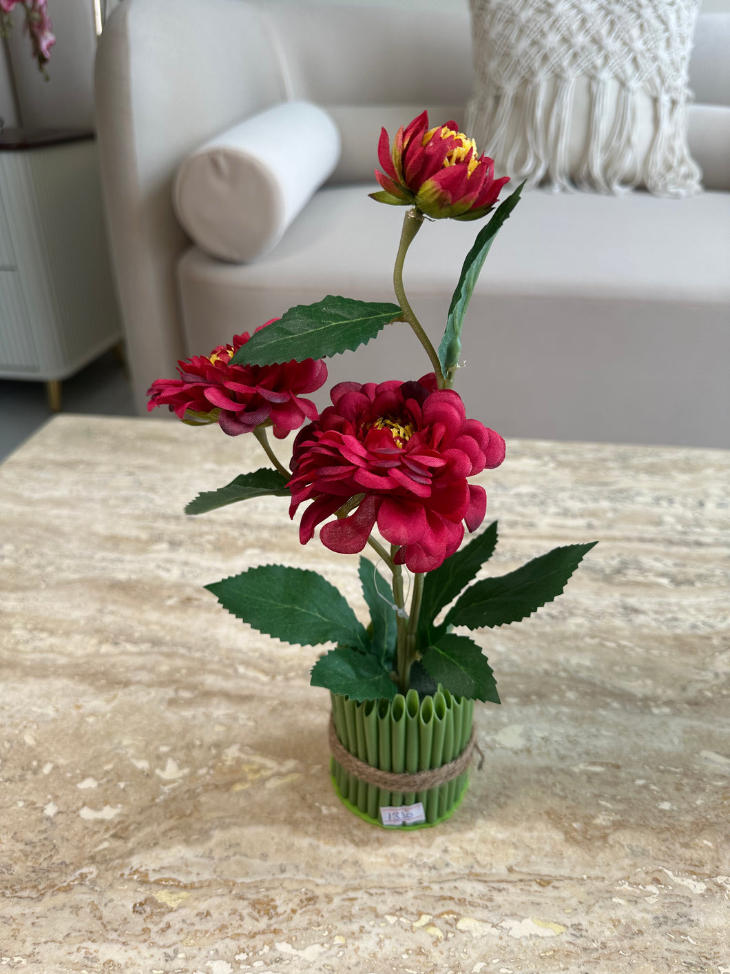 Dahlia Flower Standing Bunch Maroon