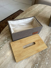 Greyish Brown tissue box and Storage box