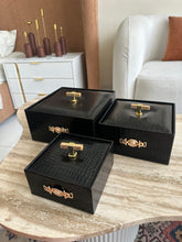 Leather Storage Box/ jewellery box Black