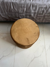 Velvet Premium round Stool Brown 0017