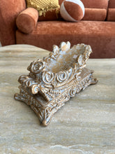 Fancy Bottle Holder White Antique