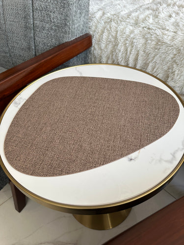 Leatherite Table mat brown 009