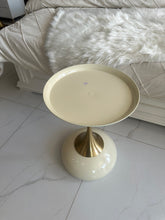 Brasswood Bloom Table Off White
