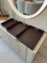 Leather Tray set Checkered