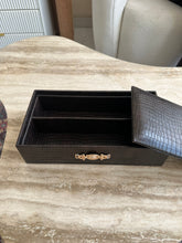Cutlery Box Leather Dark brown