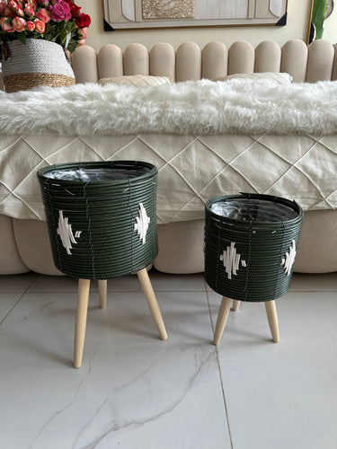 Rustic Planter Green 019