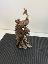 Peacock Sculpture Antique Black 03
