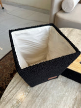 Black boucle tissue box and Storage box