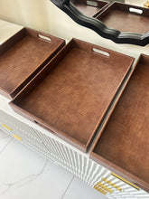 Leather Tray set Light Brown
