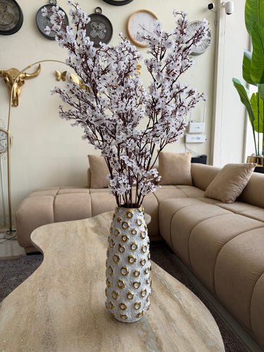 Ceramic vase plus 4 flower stem 100