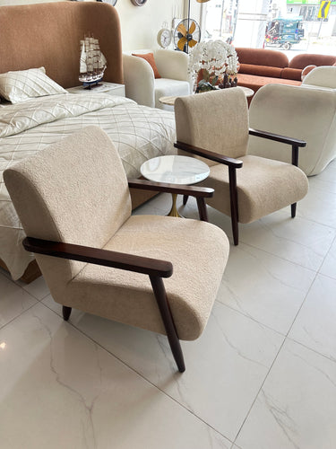 Mid Century Arm Chair Beige