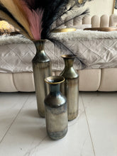 Metallic Floor Vase Black