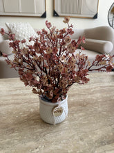 Beige Eucalyptus with White Planter