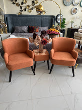 Allure Chair set Rust boucle