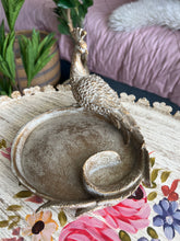Trinket tray Peacock White Antique