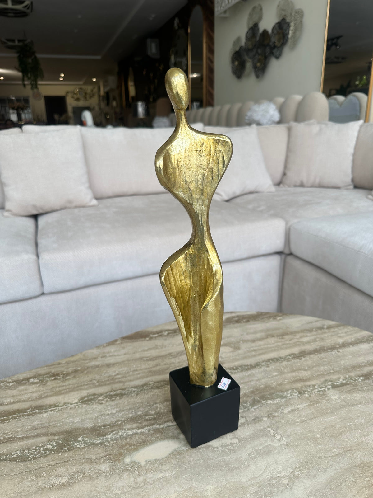 Gold Abstract Sculpture