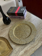 Textured Round Gold Tray
