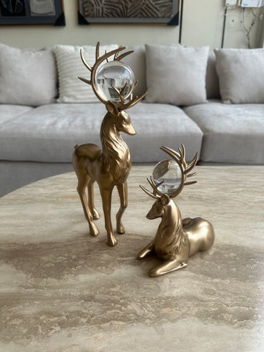Regal Deer Sculpture set
