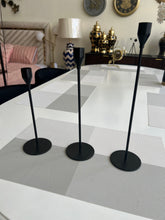 Set of 3 candle stands Black 004