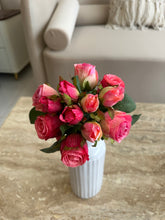 Rose Bunch 003 dark pink & yellow
