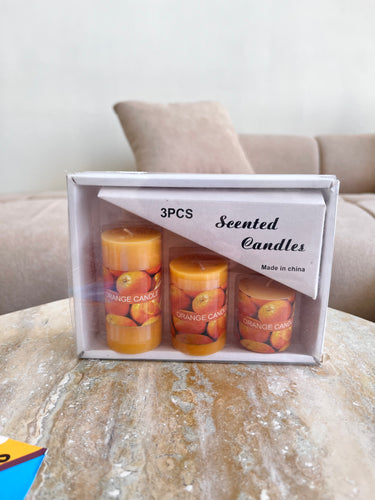 Orange Scented Candle Set